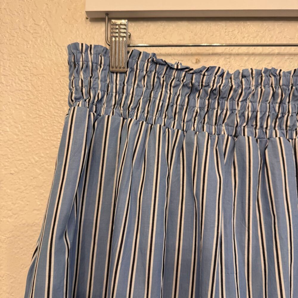 Quince 100% Organic Cotton Poplin Tiered Maxi Skirt Size Large Preppy Coastal - Picture 4 of 10